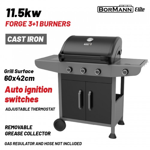 Ψησταριά Υγραερίου FORGE 3+1 Εστιών με Μαντεμένια Σχάρα BORMANN Elite BBQ6031 Ψησταριά Υγραερίου FORGE 3+1 Εστιών με Μαντεμένια Σχάρα BORMANN Elite BBQ6031
