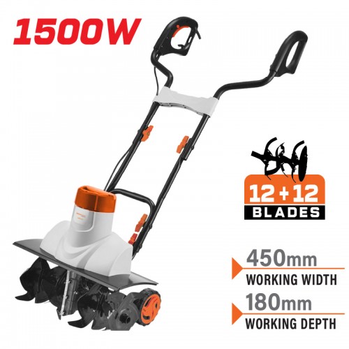 Σκαπτικό Ηλεκτρικό 1500W,45cm, 12+12 Μαχαίρια NAKAYAMA MB2120 