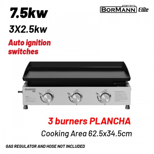 Grill Υγραερίου με 3 Εστίες Plancha BORMANN Elite BBQ1810 Grill Υγραερίου με 3 Εστίες Plancha BORMANN Elite BBQ1810