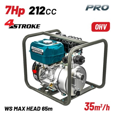 Αντλία Βενζινοκίνητη Πυρόσβεσης 2"Χ1.5"x1.5'',212cc,7hp,65m,35m³/h BORMANN Pro BGB1065 