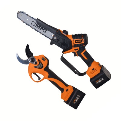 ΣΕΤ ΨΑΛΙΔΙ ΚΛΑΔΕΜΑΤΟΣ + ΚΛΑΔΕΥΤΙΚΟ ΑΛΥΣΟΠΡΙΟΝΟ ΜΠΑΤΑΡΙΑΣ 21V 2x4Ah KRAFT