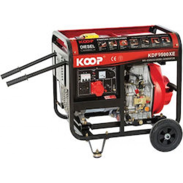 ΓΕΝΝΗΤΡΙΑ DIESEL ΑΝΟΙΧΤΟΥ ΤΥΠΟΥ ΤΡΟΧΗΛΑΤH KDF 9500 XE (ΤΡΙΦΑΣΙΚΗ 400V/50HZ) KOOP