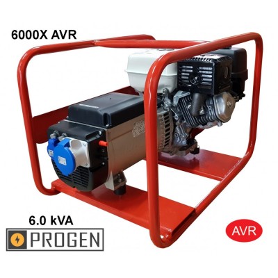 Βενζινοκίνητο μονοφασικό Η/Ζ PROGEN 6000X AVR 6.0 kVA με ισχυρό βενζινοκινητήρα HONDA GX 270