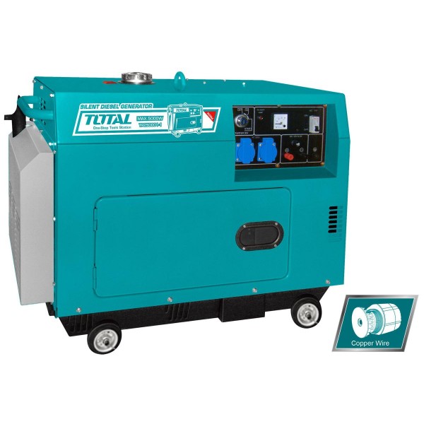 ΓΕΝΝΗΤΡΙΑ DIESEL ΜΟΝΟΦΑΣΙΚΗ ΚΛΕΙΣΤΟΥ ΤΥΠΟΥ 5.000W (TP250001) TOTAL 