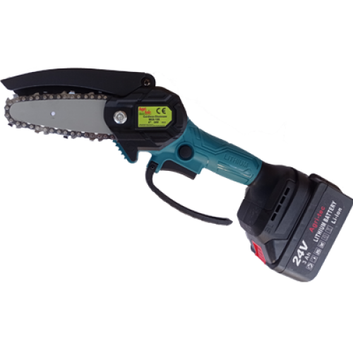 ΚΛΑΔΕΥΤΙΚΟ ΑΛΥΣΟΠΡΙΟΝΟ ΜΕ 2 ΜΠΑΤΑΡΙΕΣ 24V-3Ah-1,1Kg ΚΑΙ ΛΑΜΑ 11CM AGRITEC MCS-108