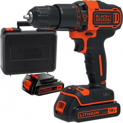 BLACK AND DECKER ΚΡΟΥΣΤΙΚΟ ΔΡΑΠΑΝΟΚΑΤΣΑΒΙΔΟ 18V 1.5AH 2 ΜΠΑΤΑΡΙΩΝ BDCHD18KB