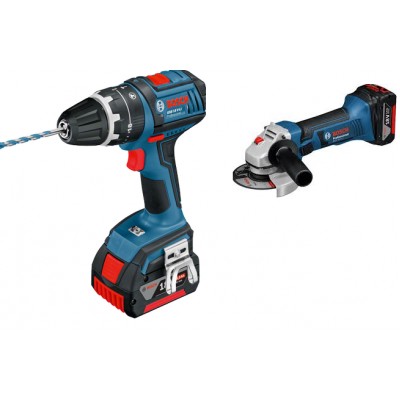 ΣΕΤ ΚΡΟΥΣΤΙΚΟ ΔΡΑΠΑΝΟΚΑΤΣΑΒΙΔΟ BOSCH GSB 18V-LI + ΤΡΟΧΟΣ BOSCH GWS 18V-LIN 115M 2X4.0AH