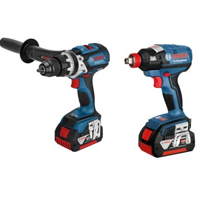 ΣΕΤ ΚΡΟΥΣΤΙΚΟ ΔΡΑΠΑΝΟΚΑΤΣΑΒΙΔΟ BOSCH GSB 18VE-EC + ΠΕΡΙΣΤΡΟΦΙΚΟ ΚΡΟΥΣΤΙΚΟ ΚΑΤΣΑΒΙΔΙ GDX 18V-EC ΣΕ L-BOXX 2X4.0AH 