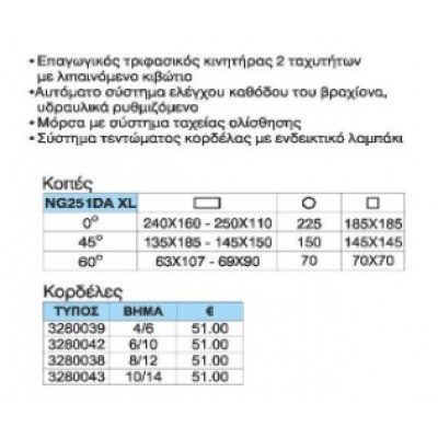 ΕΠΑΓΓΕΛΜΑΤΙΚΗ ΠΡΙΟΝΟΚΟΡΔΕΛΑ  ΒΑΡΕΟΣ ΤΥΠΟΥ FEMI N251DA XL