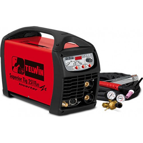 Ηλεκτροκόλληση Inverter 250A (max) TIG / Ηλεκτροδίου (MMA) Telwin Superior TIG 251 DC