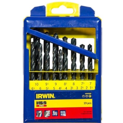 10502500 ΤΡΥΠΑΝΙΑ ΤΑΧΥΧΑΛΥΒΑ IRWIN HSS ΣΕΤ 19τεμ.